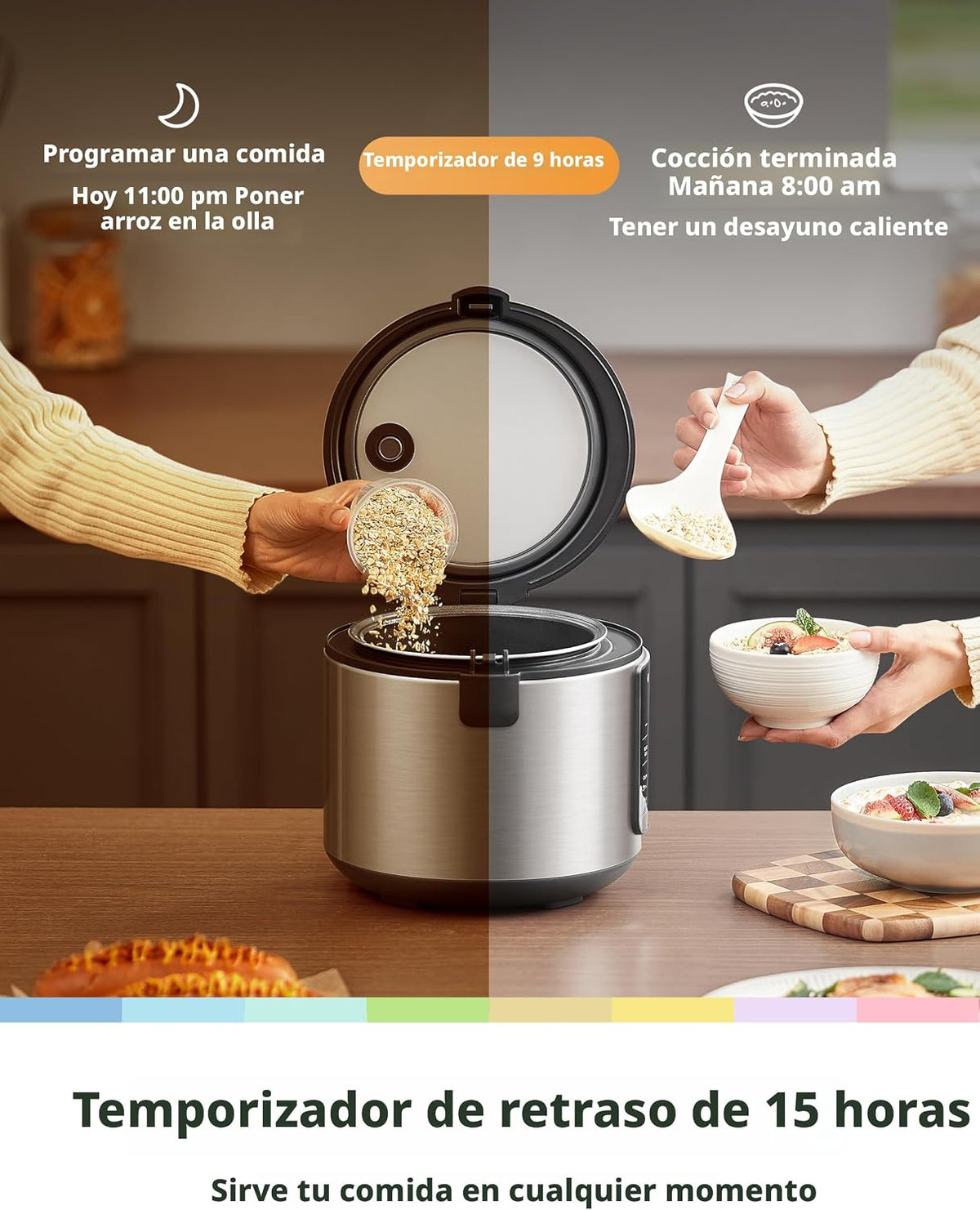 COMFEE' Arrocera con 6 funciones, 4 tazas de arroz sin cocer