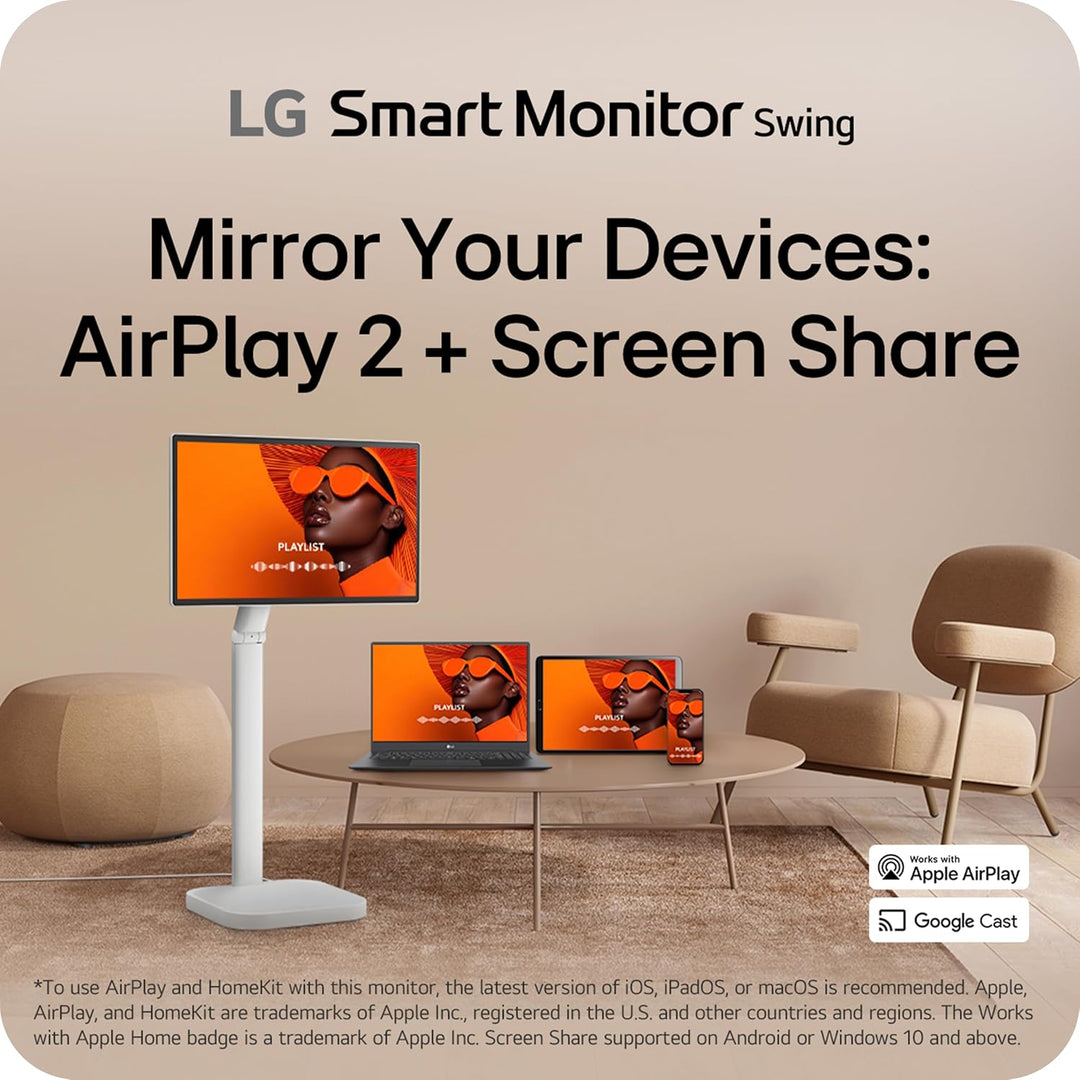 LG Smart Monitor Swing 32U889SA-W 32 pulgadas 4K UHD (3840x2160) IP...