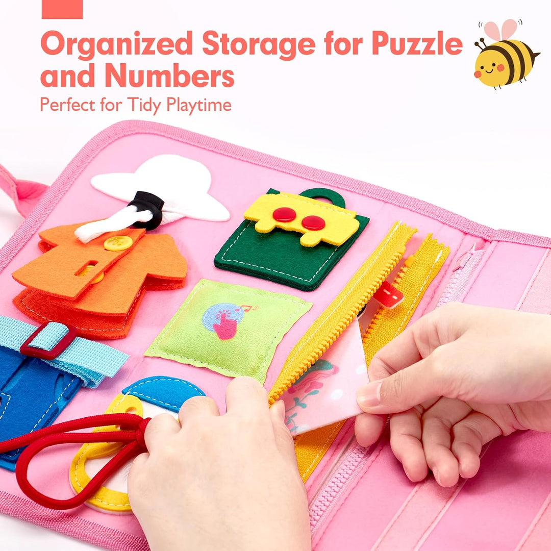 hahaland Tabla de Actividades para Niños Pequeños y Niñas, Juguetes...