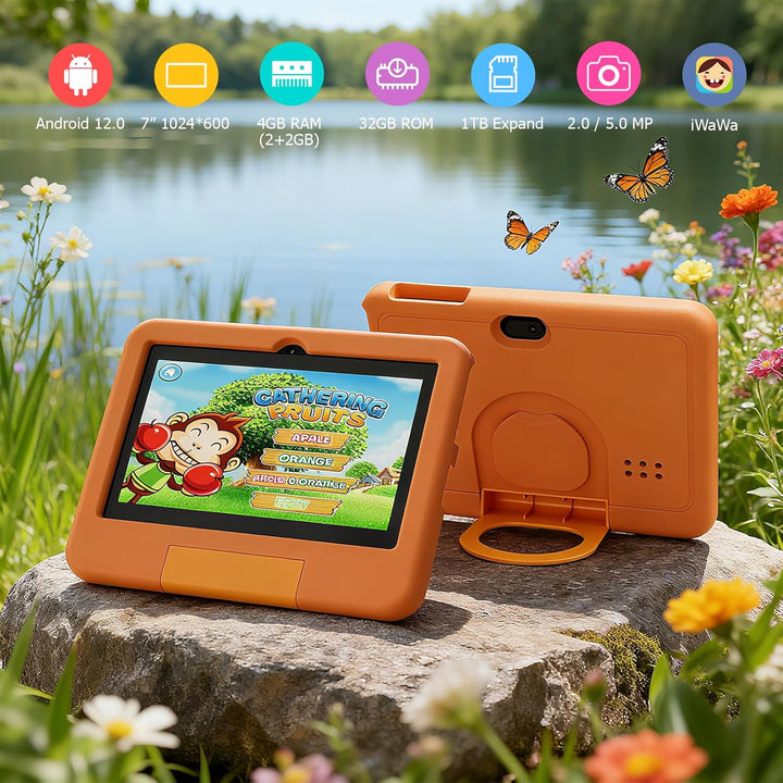 CUPEISI Tableta Android de 7 pulgadas con estuche, 4GB RAM 32GB ROM...