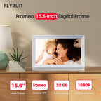 Frameo - Marco de fotos digital de 15,6 pulgadas, WiFi, marco de fotos digital de pantalla grande