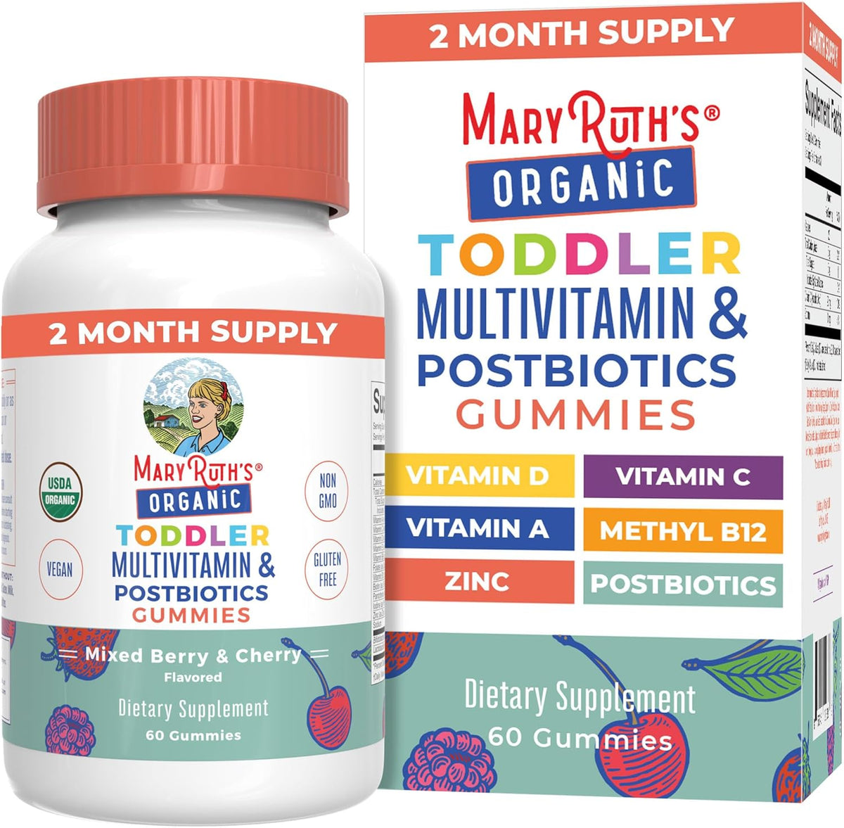 MaryRuth Organics Gomitas multivitamínicas postbióticos