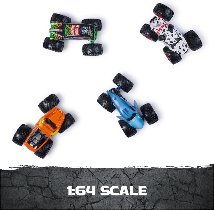 Monster Jam All Stars - Paquete de 4 camiones monstruo