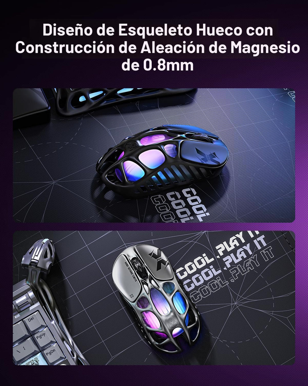 GravaStar Mercury X Pro ratón inalámbrico para juegos, viene con do...