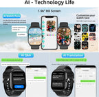 Smart Watch, GPS y Mapas Libres, Pantalla HD de 1.96", IA, Llamadas y Mensajes por Bluetooth