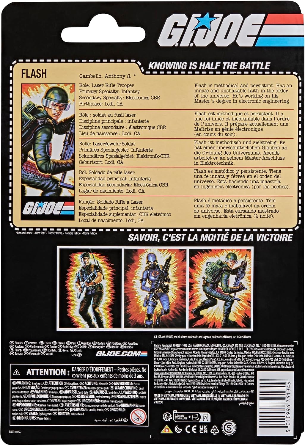 G.I. Joe Serie Clasificada Retro Cardback Anthony "Flash" Gambello