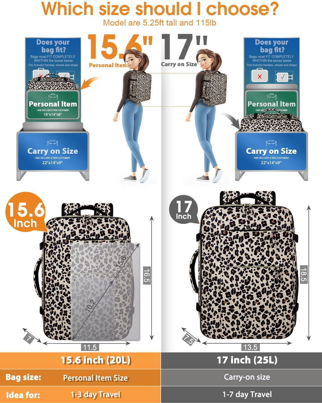 Mochila de viaje Capolo para mujeres y hombres, mochila impermeable...