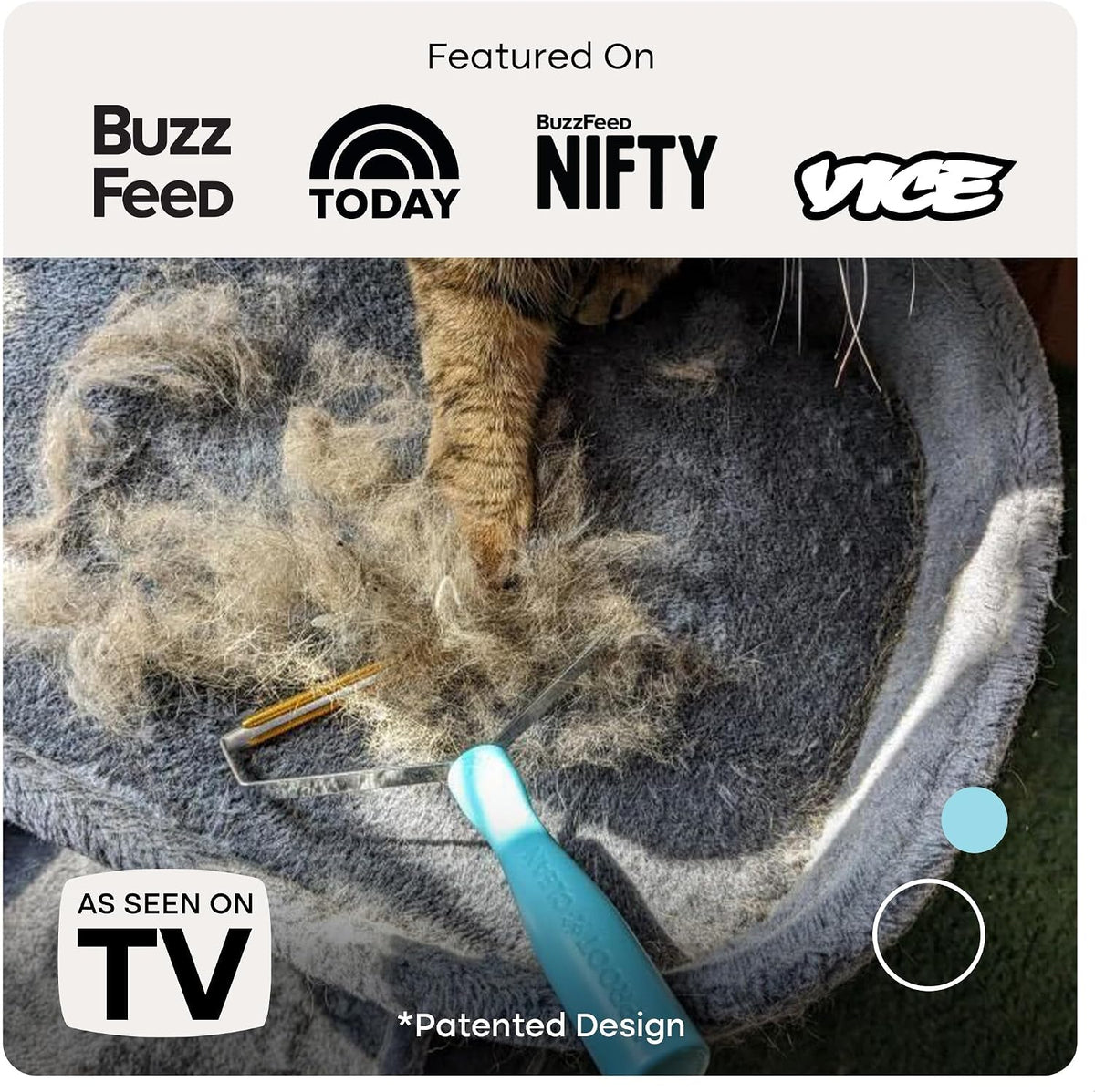 Uproot Clean Pro - Herramienta de depilación de mascotas, borde multitela