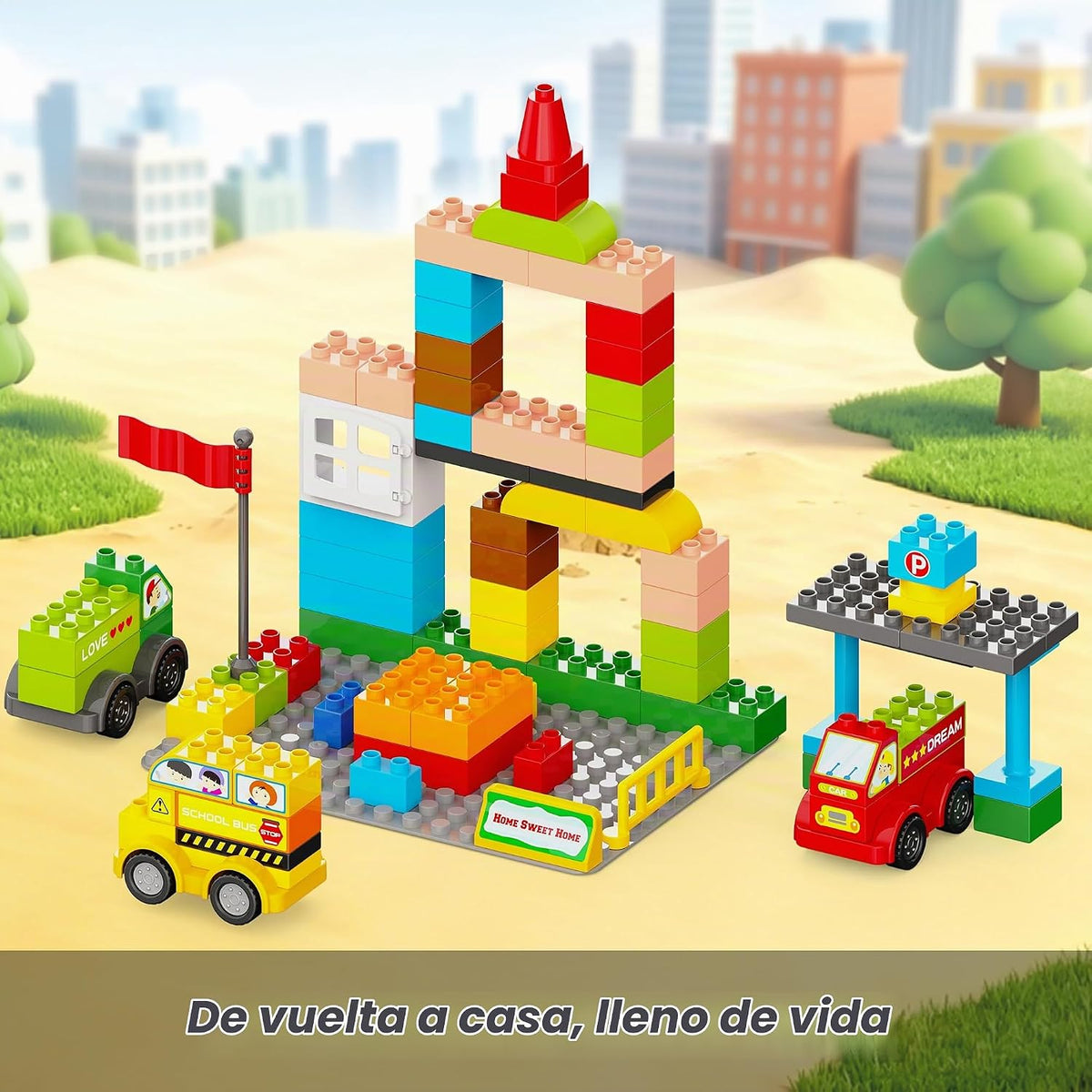 Bloques de construcción para edades de 3, 4 y 5 años, juguete STEM con