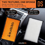Suds Lab DS - Esponja exfoliante para detalles, almohadilla de microfibra
