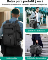 BAGSMART Bolsa para laptop 3 en 1 para hombres, maletín para comput...