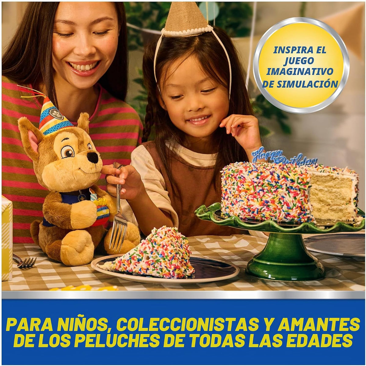 Paw Patrol GUND - Peluche de 10 pulgadas con traje de cumpleaños