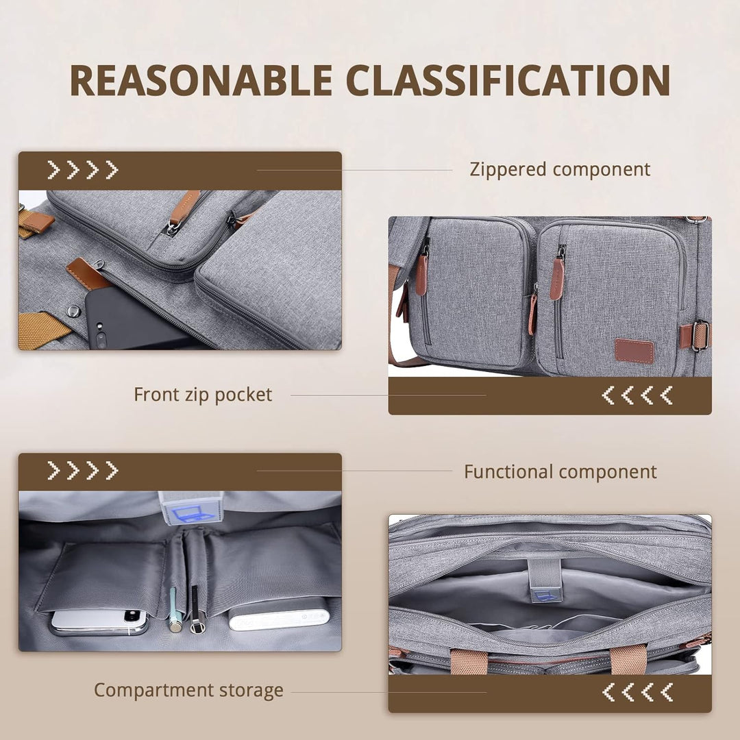 MOLNIA Mochila para laptop de 15.6 pulgadas, maletines 3 en 1 para...