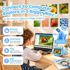 Microscopio digital portátil 1000X 2.4 para niños: juguete STEM y regalos