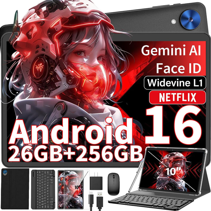 Tableta Android, tableta Android 16 de 10 pulgadas 2026 con teclado...