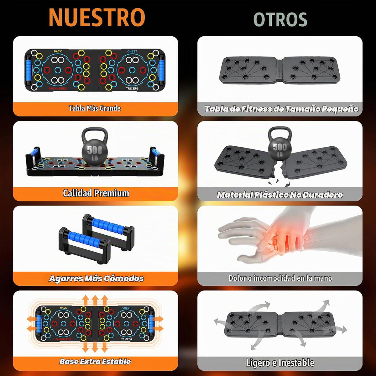 Tabla de Flexiones, Tabla de Flexiones Plegable para Hombre, Barra de Flexiones Portátil 30 en 1