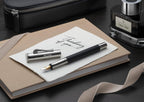 Graf von Faber-Castell Pluma estilográfica mediana clásica plateada platino