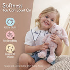 Moonkie Hug & Go™ Mochila de elefante para niños pequeños, bolsa de felpa suave con juguete para llevar para niños de 2 a 4 años | Ideal para guardería, viajes y regalos de cumpleaños