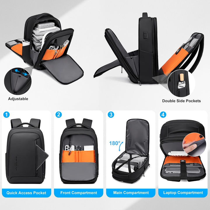 Fenree.geer Mochila de viaje de negocios para hombres, mochila expa...
