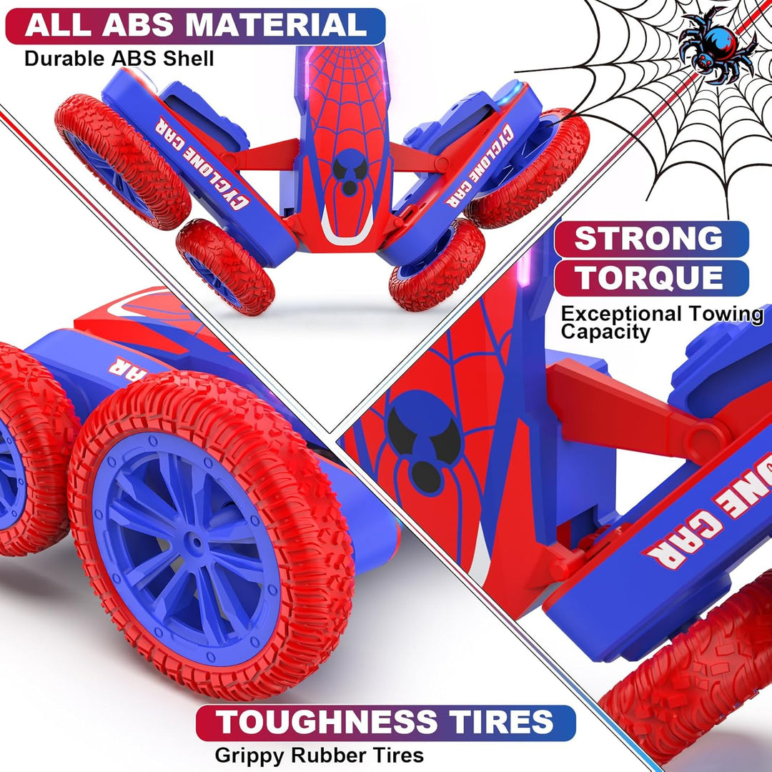 Blissbud Coche de control remoto Spider RC Cars de doble cara 360°...