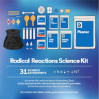 Lámpara Discovery Kit de ciencia de reacciones radicales – 31 experimentos STEM Lab para niños | Juego de actividades de bricolaje con herramientas químicas, molde de volcán, nieve instantánea, juguete
