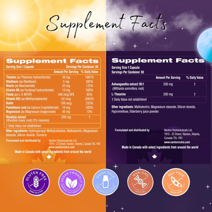 AM PM Multivitamínico \u2013 Suplementos de cortisol para mujeres y...