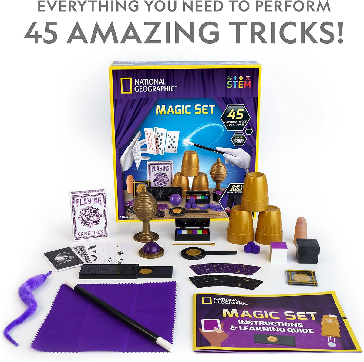 National Geographic Kids Magic Kit con 45 Tricks para Kids Ages 8-12