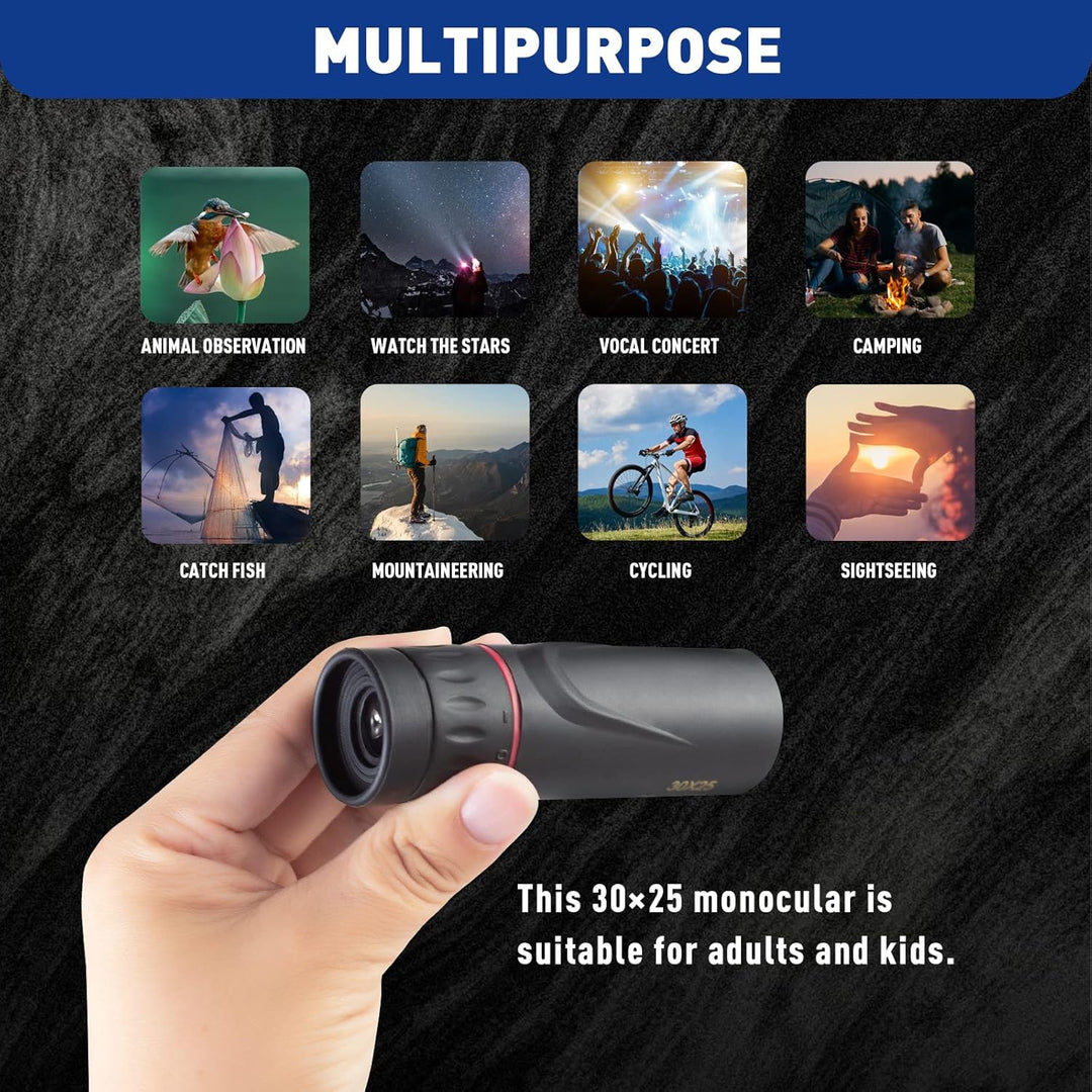 HDAJY Mini telescopio monocular monoculares HD de 30 x 25