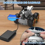 Auto RC anfibio con pistola de agua, juguetes de piscina de agua de verano, vehículo de acrobacias a control remoto impermeable para niños a partir de 8 años, con detección de gestos, autos de