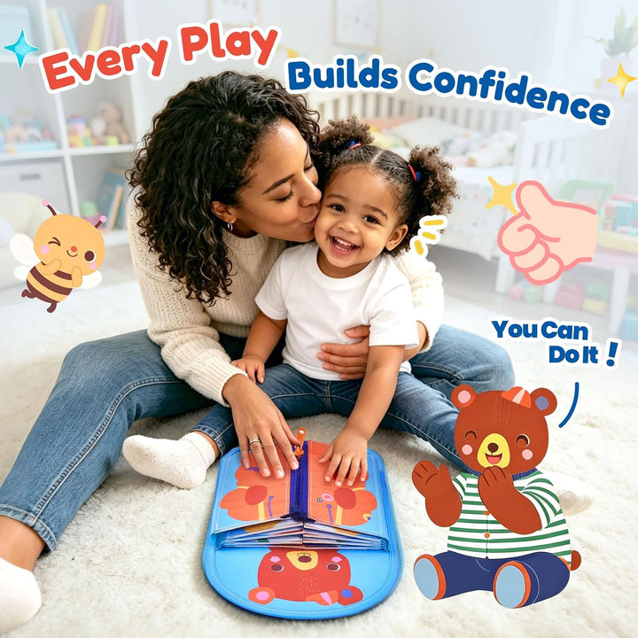 JoyCat Libro de vestir ocupado para niños pequeños de 2 a 5 años, j...