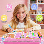 DreamyCandy Juego de 70 marcadores lavables para niños de 4 a 8 años, set de arte de ajolote