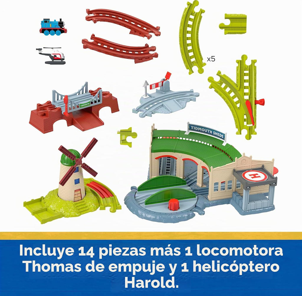 Thomas & Friends Juego de tren explorando Tidmouth Sheds de Fisher-Price