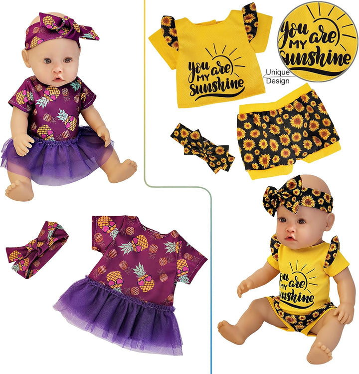 Windolls 10 juegos de ropa de muñeca de bebé de 14 a 16 pulgadas, a...
