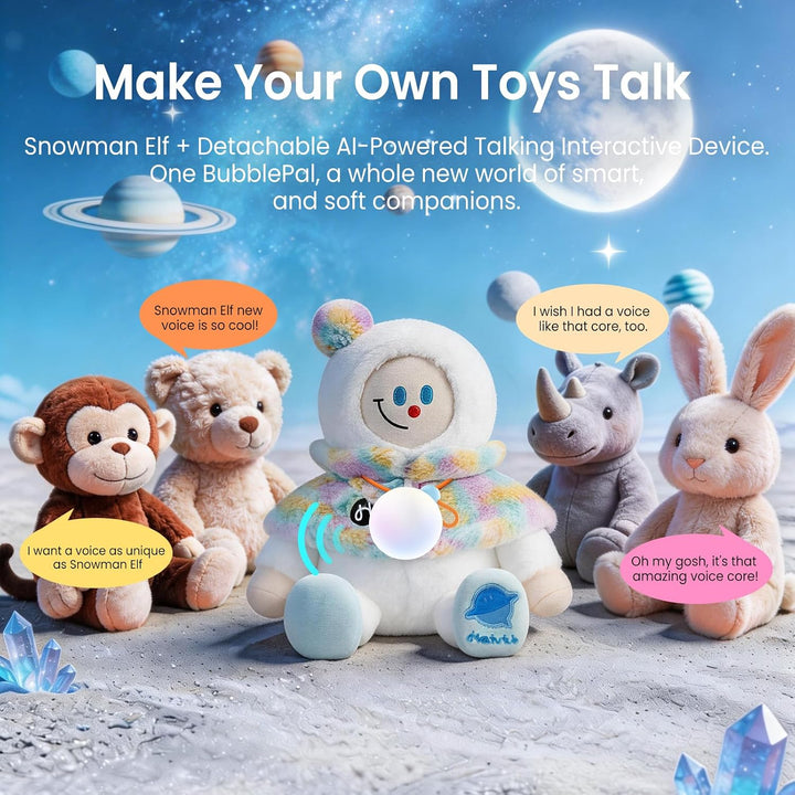Juguetes de IA para niños, Muñeco de nieve interactivo de peluche p...