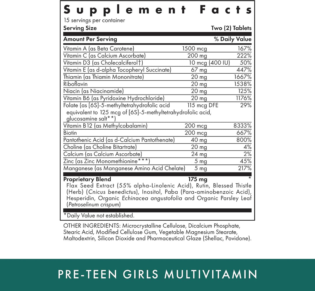 MICHAEL'S Health Naturopathic Programs Pre-Teen Girls - 30 tabletas...
