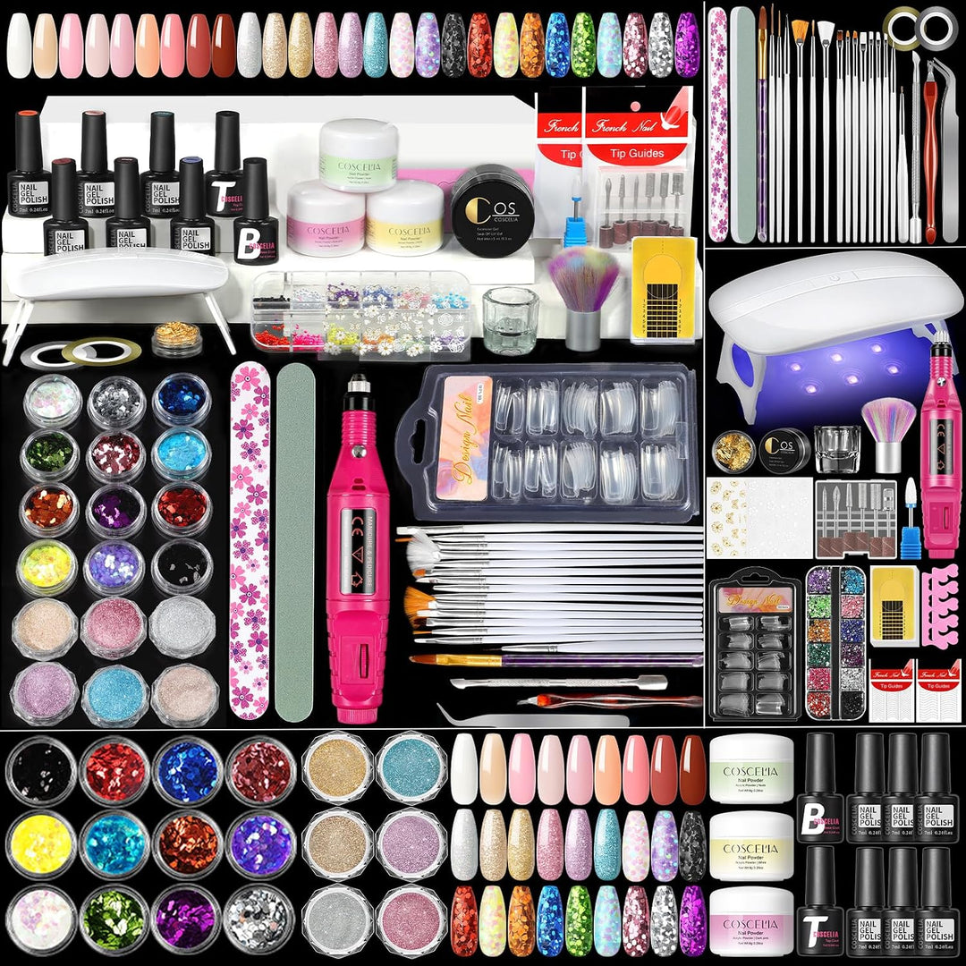 Kit de uñas acrílicas para principiantes con todo profesional, 3 pi...
