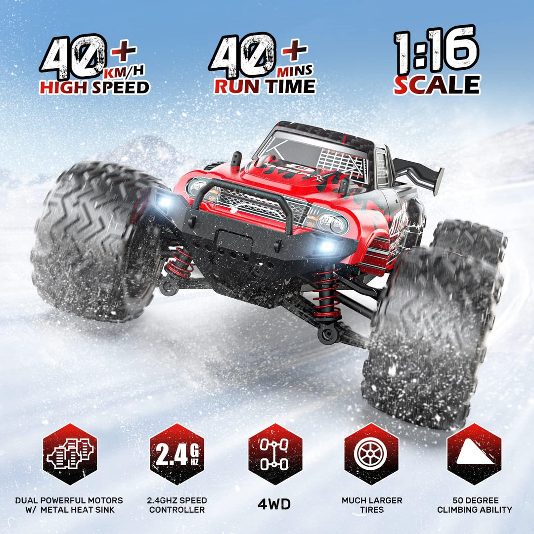 DEERC 9500E - Auto RC todo terreno a escala 1:16, 4x4, de alta velo...