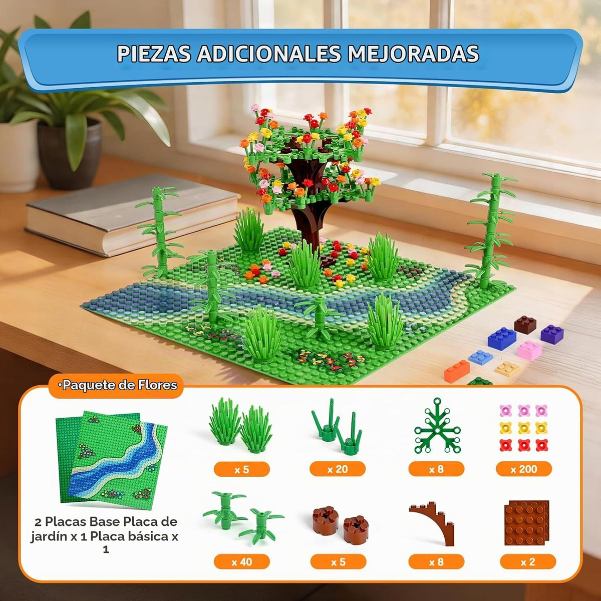 Juego de bloques de jardín clásicos a granel de ladrillos de