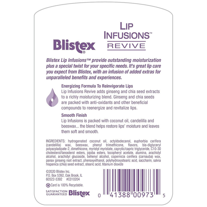 Blistex Lip Infusions Revive Lip Moisturizer 0.13 onzas