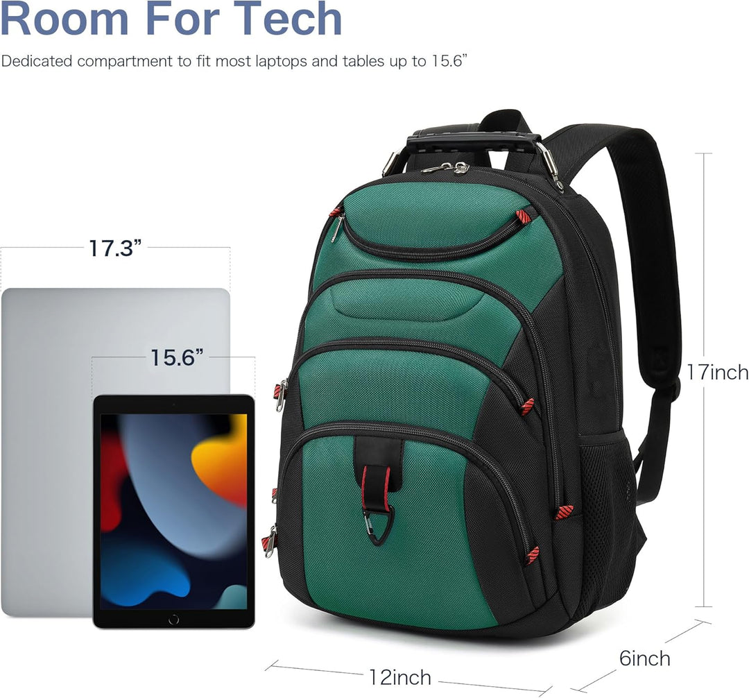 Mochila para laptop Boavan para hombre (Negro, 15.6), Elegante