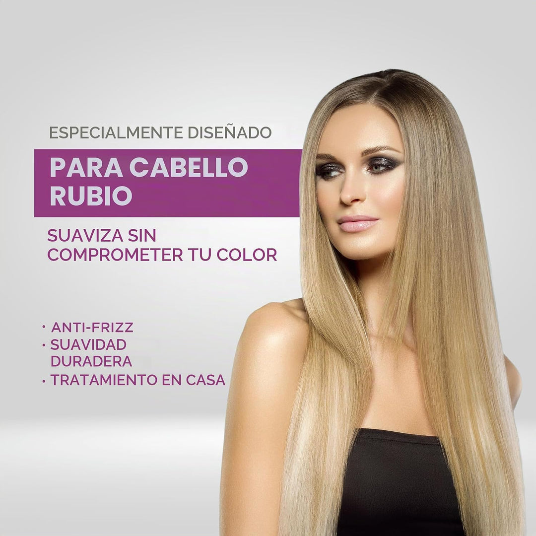 KATIVA Kit de alisado brasileño (rubia), 12 semanas de uso doméstic...