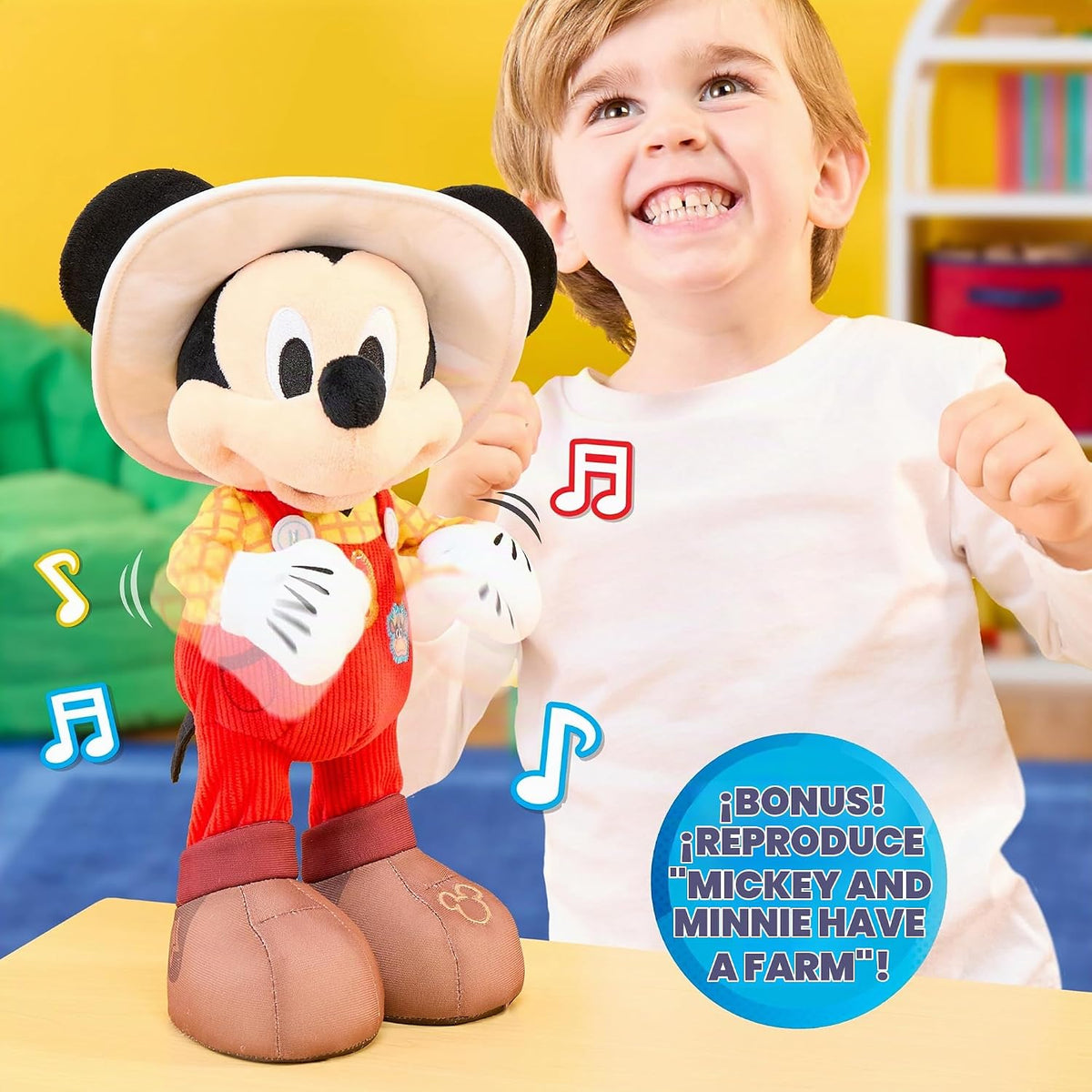 Disney Jr. Mickey Mouse Clubhouse Hoedown Throwdown Peluche con Funciones de Mickey Mouse