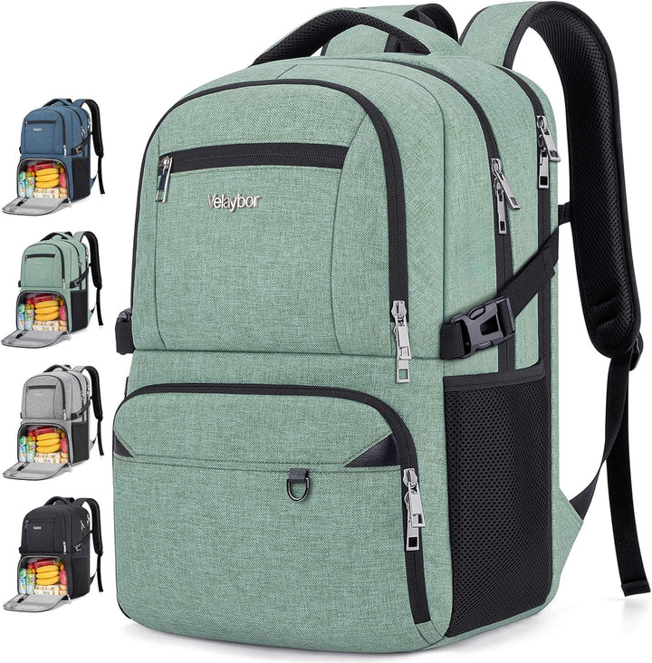 Velaybor Mochila de almuerzo aislada para laptop de 17 pulgadas, mo...