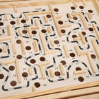 Juego de mesa Laberinto, 12.8 x 11.2 x 3.1 in / 12.8 x 11.2 x 3.1 pulgadas, laberinto de mesa de equilibrio de madera, laberinto de juegos de madera con 60 puntos de referencia para ancianos