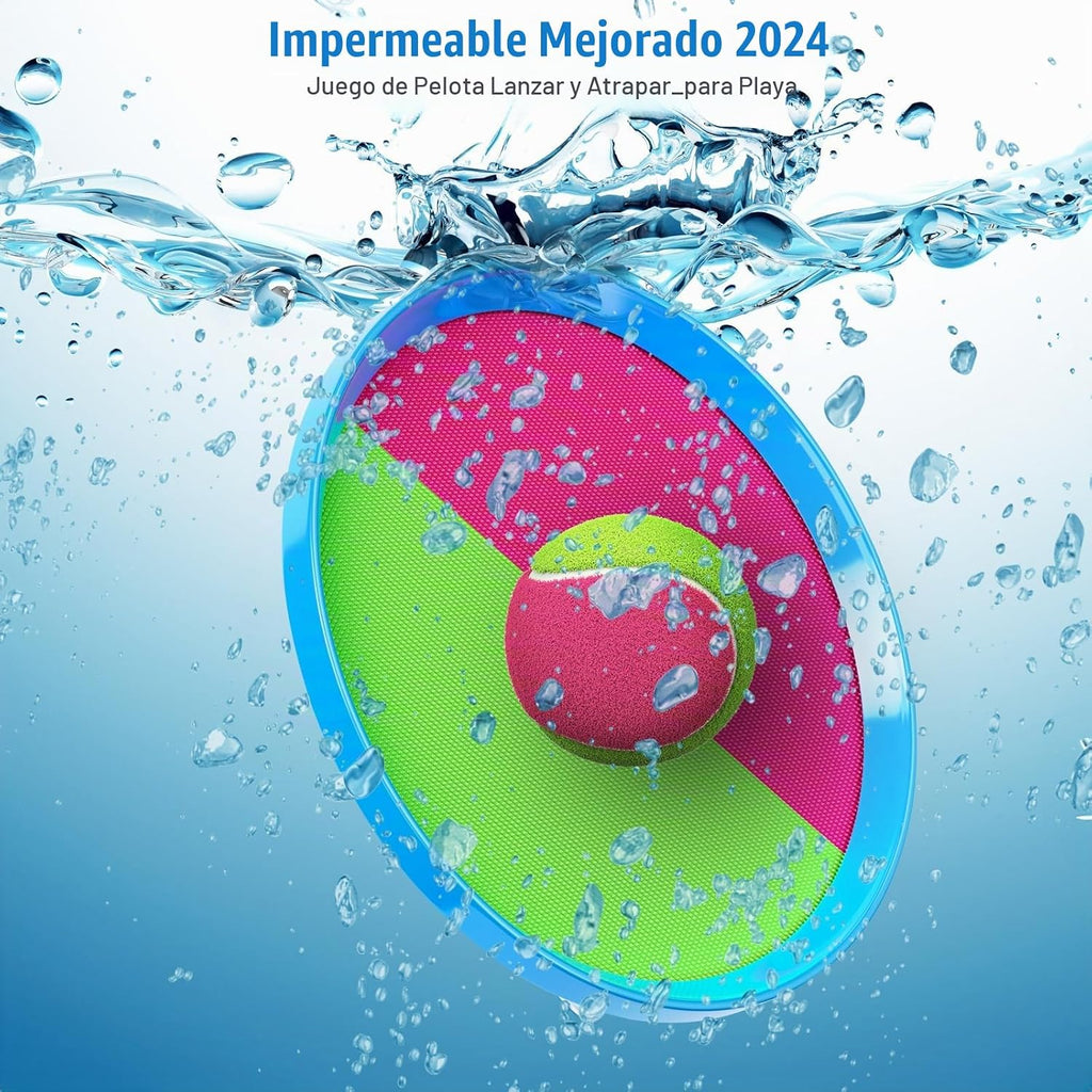 Juego de pelotas para lanzar y atrapar, juguetes al aire libre para playa, piscina y patio