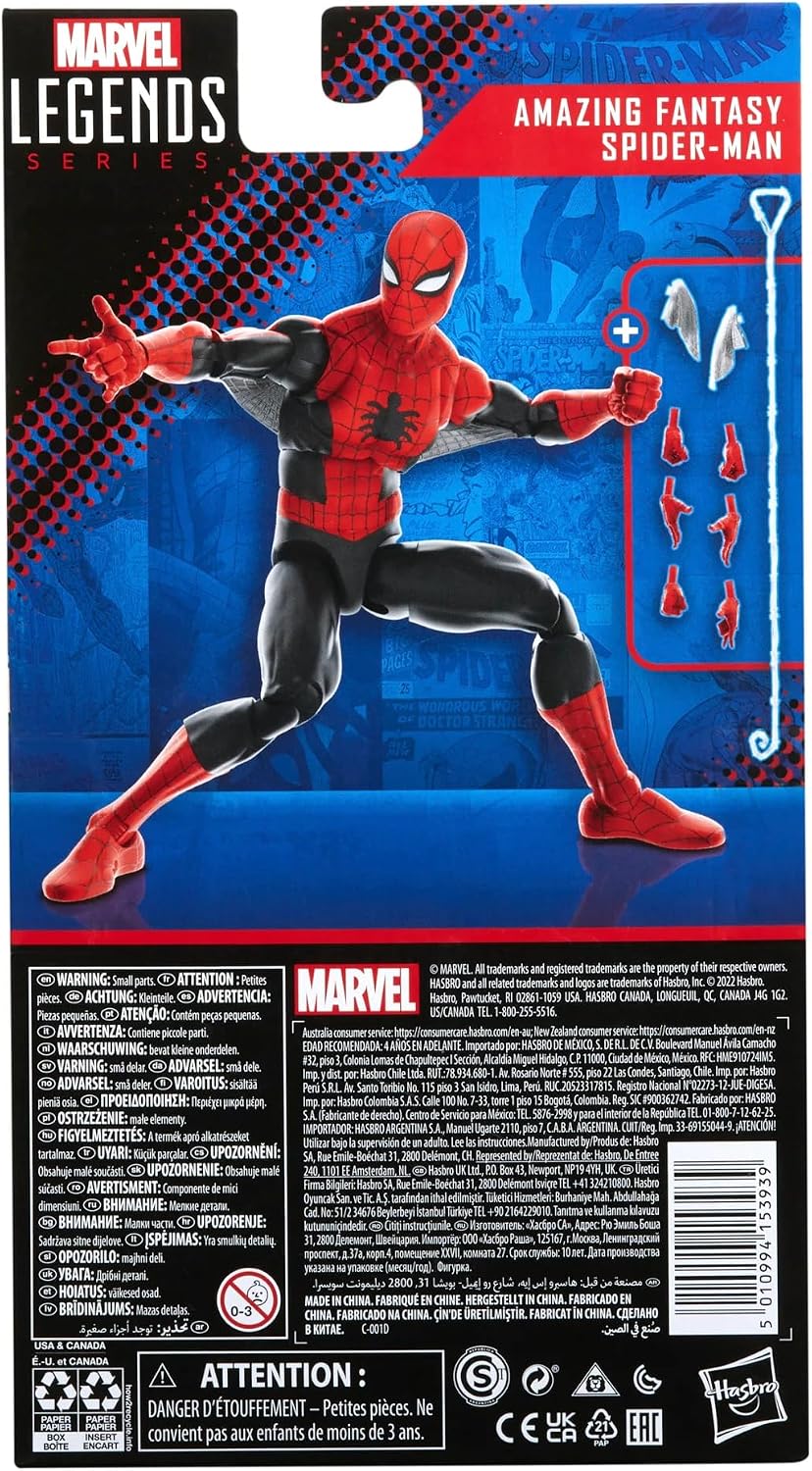 Spider-Man Marvel Legends Series 60th Anniversary Amazing Fantasy Figuras