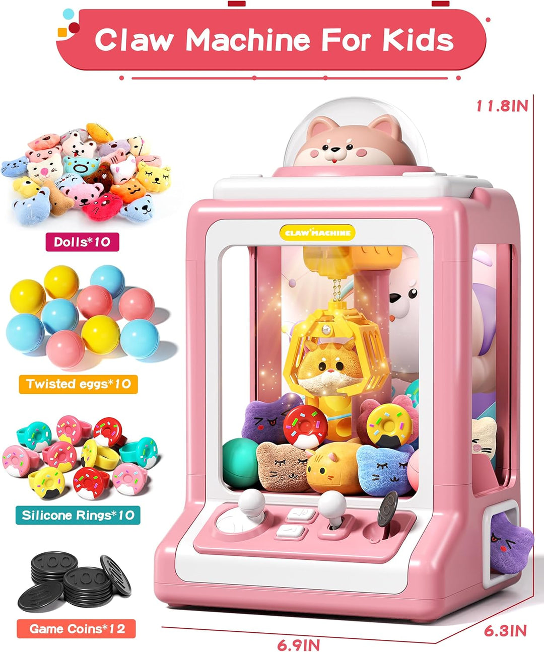 Máquina de garras para niños, mini máquina expendedora con monedas...