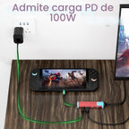 Conmutador USB-C 2, adaptador HDMI 4K @60Hz con puerto PD/USB 3.0/Gigabit Ethernet, base de repuesto para Switch/Switch OLED/Steam Deck/ROG Ally/Xbox Ally/Legion Go