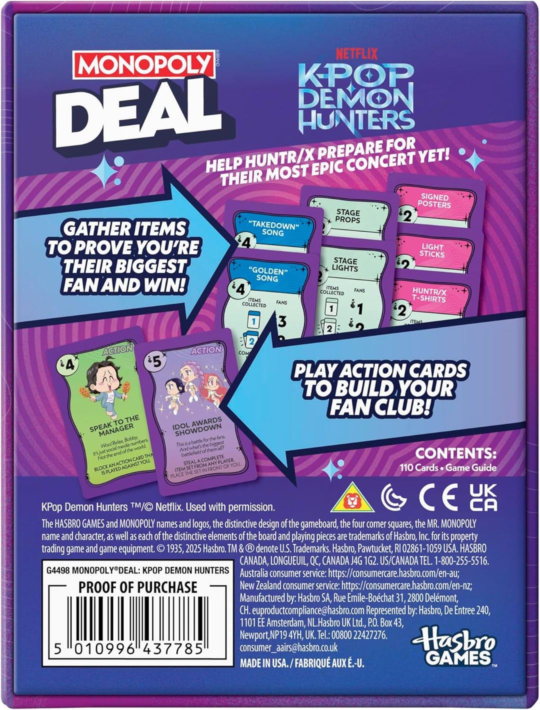 Monopoly Oferta Juego de cartas Kpop Demon Hunters Juegos