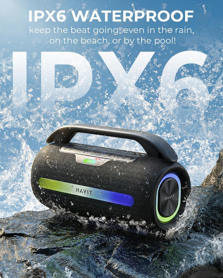 havit Altavoz Bluetooth para exteriores, altavoces de pico de 120 W...